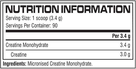 Cellucor Creatine Cor Performance Μικρονισμένη Μονοϋδρική Κρεατίνη Unflavoured 306gr