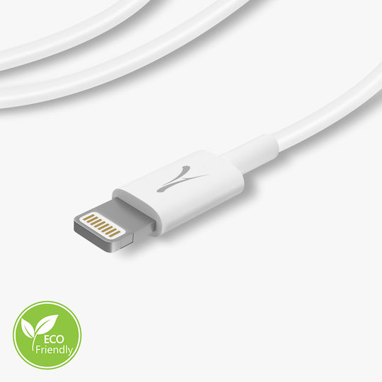 Usb-c Cable To Lightning Cable 20w Charge Synchronise Eco-design Akashi White