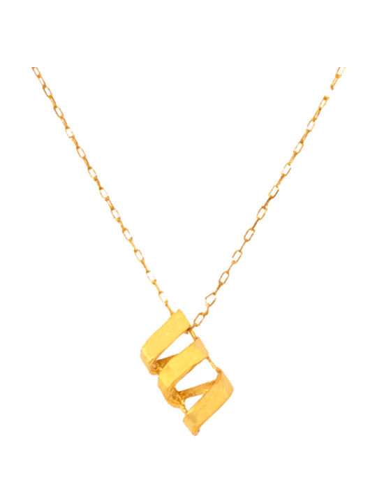 Dio Jewellery Lab Necklace Made of Pink Gold Plated Silver