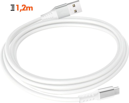 Linq USB to USB Type-C 36W Fast Charge Cable Length 1.2m White
