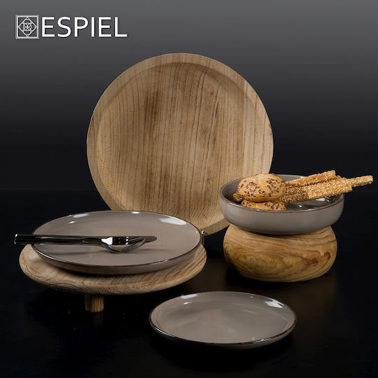 Espiel Teller Wüste Keramik Braun mit Durchmesser 22cm