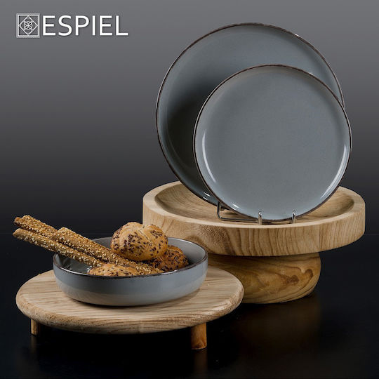Espiel Nordic Plate Soup Ceramic Gray with Diameter 21cm