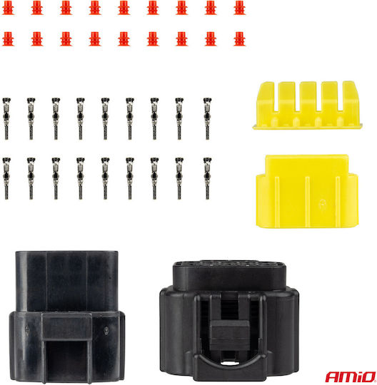 Connector Socket 10 Pin Φ2.2mm Waterproof Amio 1 Pc Amio 04351/am