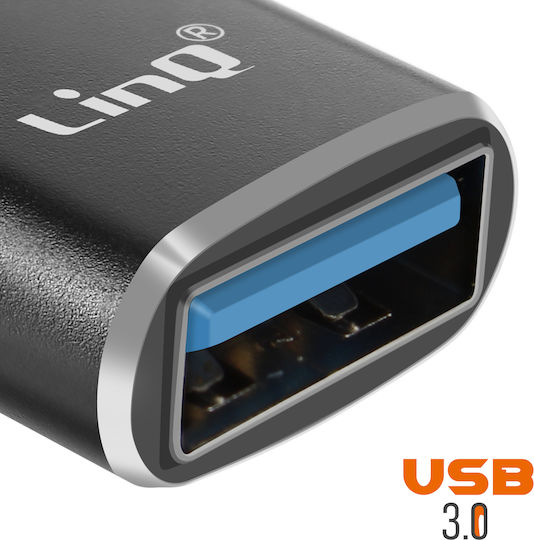 Linq Otg Usb Usb C Към Apple Lightning Адаптер Черен