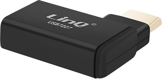 Linq Otg USB Weiblich Zu USB-C Männlich Adapter 10 Gbps Datenübertragung Ladegerät Schwarz