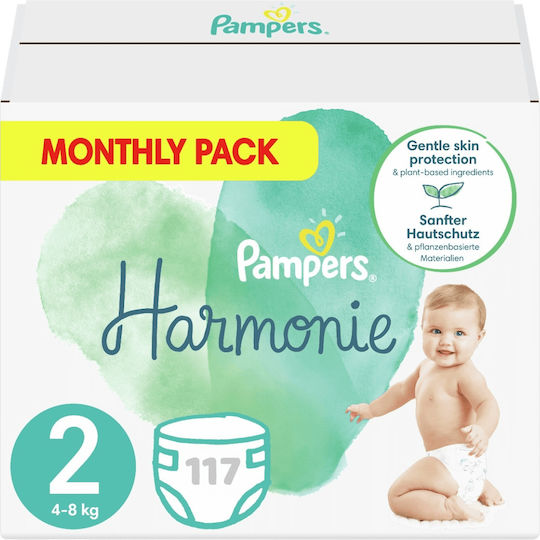 Pampers Памперси с лента Harmonie № 2 за 4-8kg 117бр