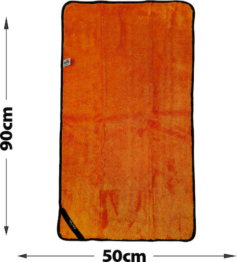 Auto Gs Tuch Mikrofaser Reinigung für Körper Auto 1200gsm Orange 90x50cm