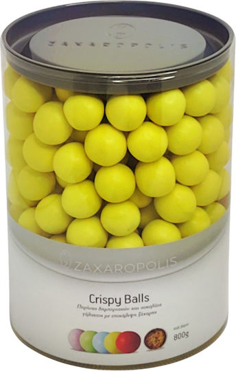 Zaxaropolis Crispy Κουφέτα Crispy σε Σχήμα Στρογγυλό με Γεύση Σοκολάτα Κίτρινο 800gr
