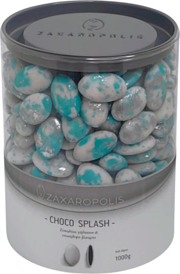 Zaxaropolis Κουφέτα Choco Splash σε Σχήμα Κλασικό με Γεύση Καραμέλα Τιρκουάζ 1000gr
