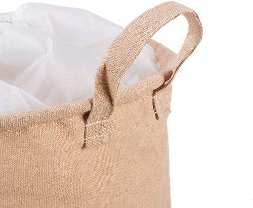 Kruzzel Kinder Wäschekorb Faltbar aus Stoff Beige 32x32cm 1Stück