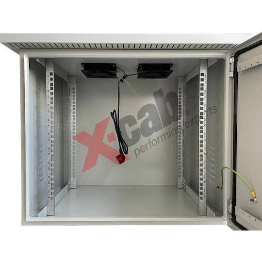Xcab Dulap Metalic Outdoor 19" Montat Pe Perete Rack 9U 600x400 Mm IP-55 Xcab