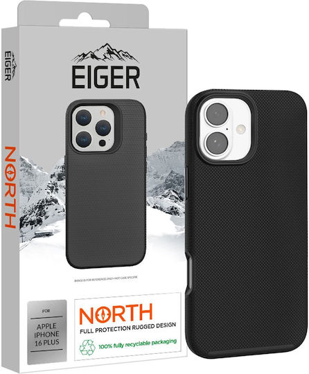 Eiger Husă Hard iPhone 16 Plus North Carcasă Testată la Cădere 4m Ultra Consolidată Neagră