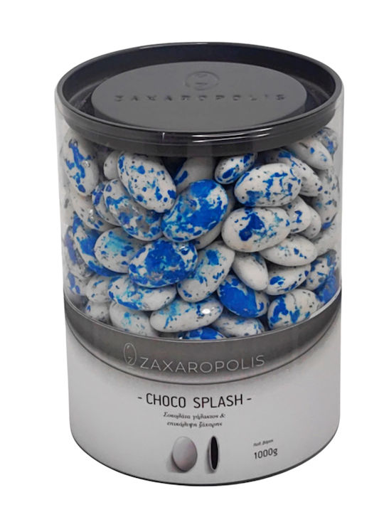 Zaxaropolis Κουφέτα Choco Splash σε Σχήμα Κλασικό με Γεύση Πορτοκάλι Μπλε 1000gr