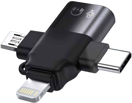 Techsuit Μετατροπέας USB-C / Lightning male σε Lightning / USB-C male 1τμχ