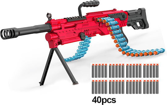 Techkidz Rafale Motorized Foam Dart Rifle Sniper Model Red Black