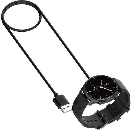 Magnetisches Ladekabel Ladegerät für Huami Amazfit Active Edge, Bip 5 Unity Schwarzς
