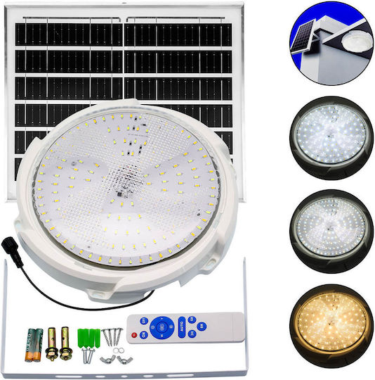 Jortan Waterproof Solar LED Floodlight 40W Cold White 6000K with Remote Control IP66