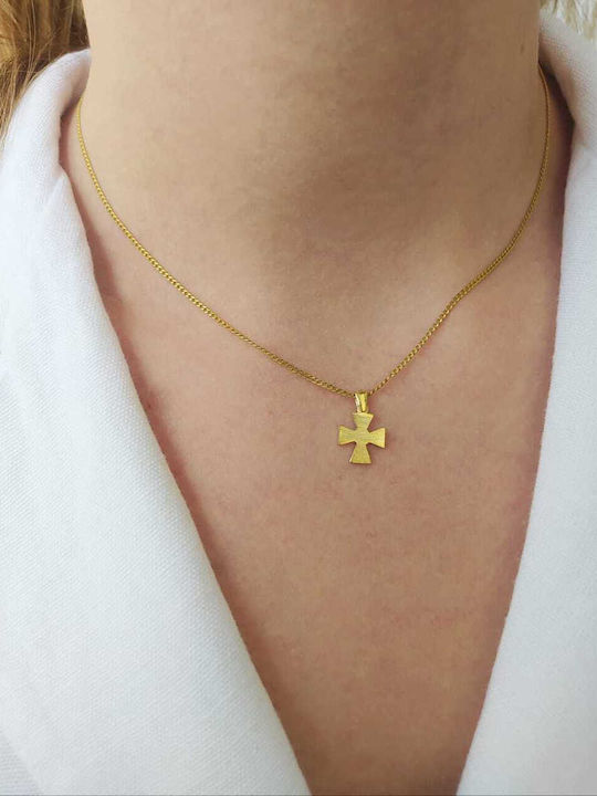 Dio Jewellery Lab Ασημένιος Σταυρός Επιχρυσωμένος