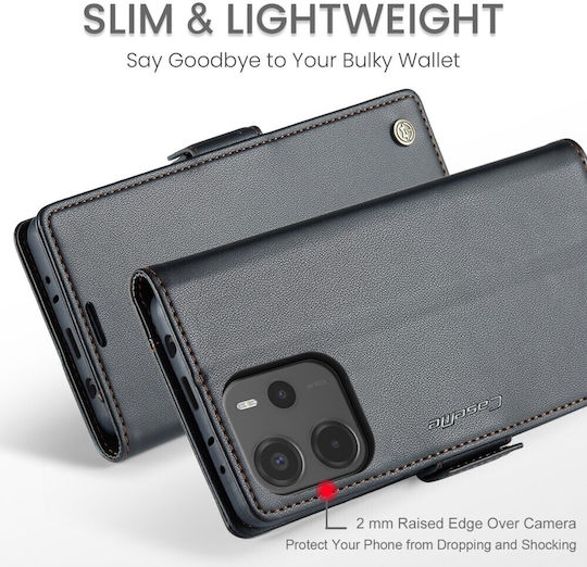 Caseme Wallet Δερμάτινο / Δερματίνης Μαύρο (Redmi Note 14 4G)