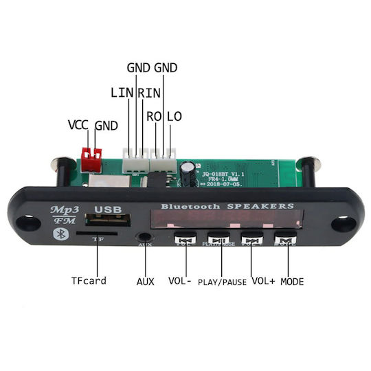 Bluetooth Mp3 Decoding Board Module W Sd Card Slot Usb Fm Remote Decoding Board Module