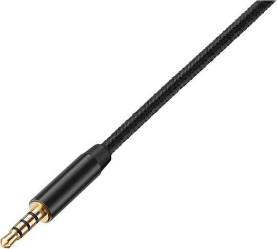 Avizar 3,5mm Klinkenkabel Goldbeschichtet Geflochtenes Nylon Anschlüsse 3m Schwarz