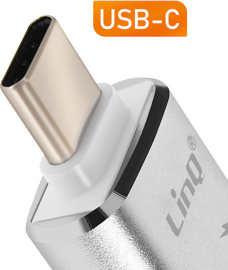 Linq Otg Usb Usb C To Usb C Compact Adapter Silver