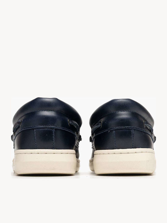 Men's Leather Boat Shoes Blue