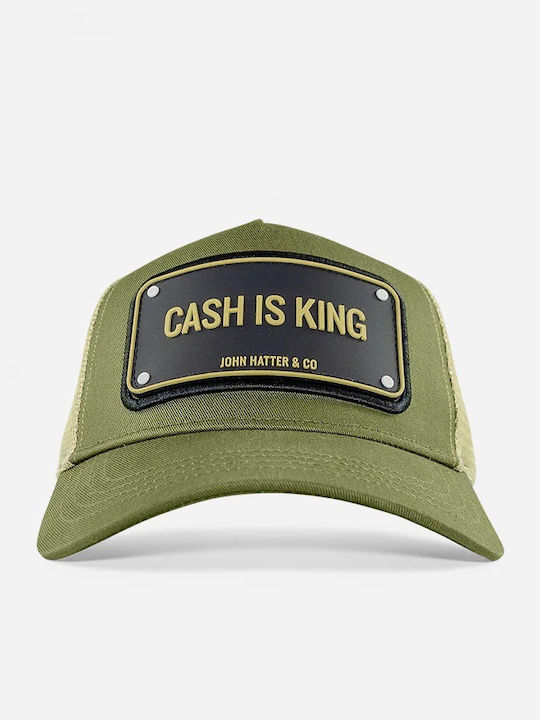 Cash Is King Grünes Jockey Cap Rubber Patch John Hatter & Co Cash Is King Grünes Jockey Cap Rubber Patch John Hatter & Co