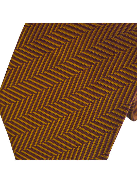 Pierre Cardin Men's Tie Silk Printed in Brown Color