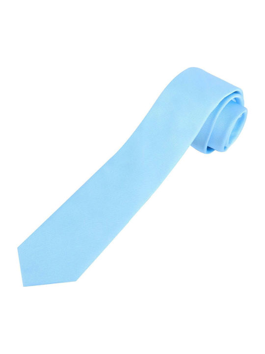 Karlowsky Herren Krawatte Synthetisch,Polyester/Cotton/Leather Monochrom in Hellblau Farbe