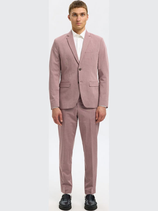 Vară Sacou bărbați cu croială strâmtă Pink