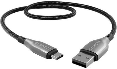 Cygnett USB Type-C към USB Серийно Бронирано Зарядно 60W Синхронизация 480 Mbps 50 см Черно