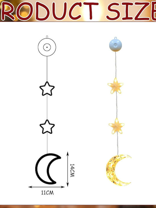 Weihnachtsfiguren Weihnachtsbeleuchtungsdekoration Saugnäpfe Sterne Mond LED