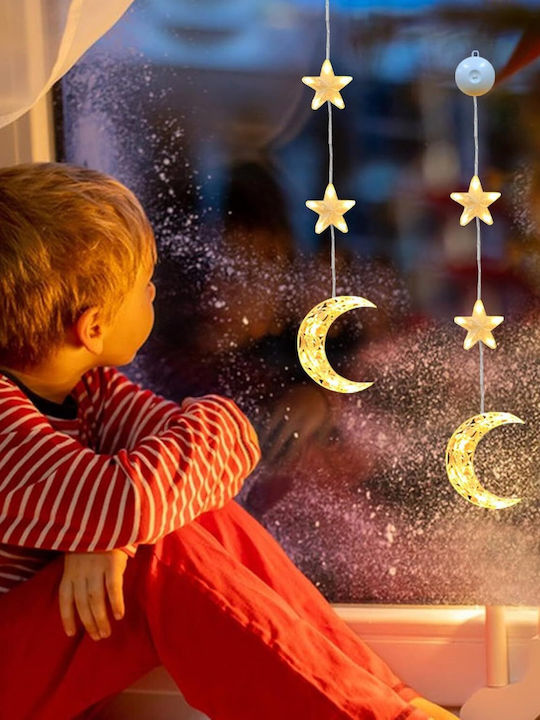 Weihnachtsfiguren Weihnachtsbeleuchtungsdekoration Saugnäpfe Sterne Mond LED