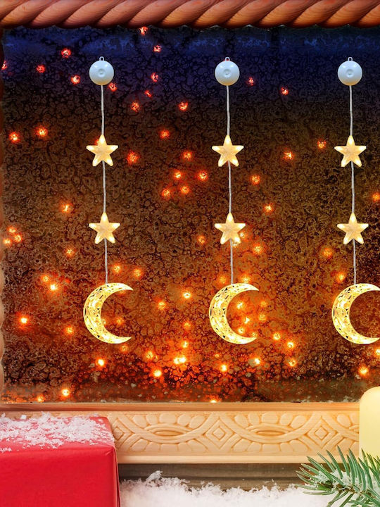 Weihnachtsfiguren Weihnachtsbeleuchtungsdekoration Saugnäpfe Sterne Mond LED