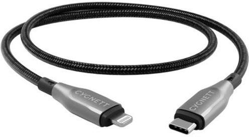 Cygnett Cable Lightning To Usb-c 30w Series Armoured Charge Synchronization 1m Black