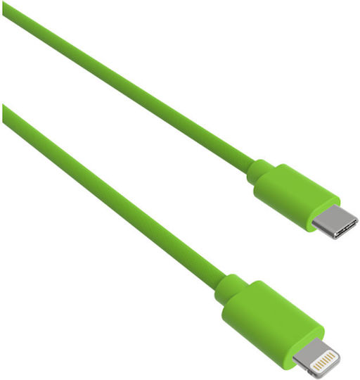 Jaym Cablu De Încărcare Rapidă Lightning La USB-C Pd 3a Charge Sync Pop Collection 1.5m Verde