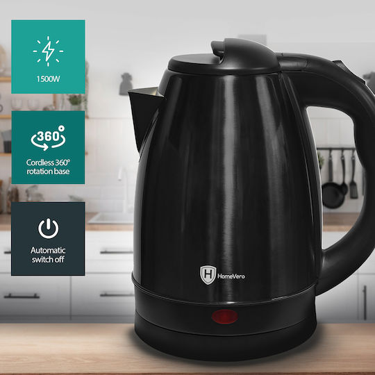 HomeVero Βραστήρας 1.7lt 1500W Μαύρος
