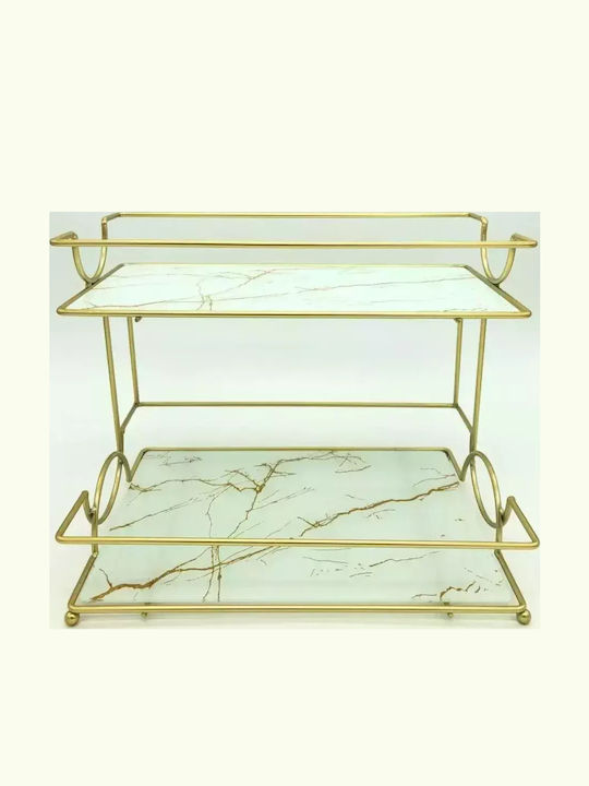Boden Badezimmerregal Metallisch 32x21x25.5cm Braun
