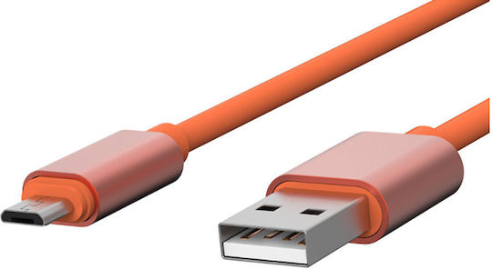 Jaym Micro-usb To Usb-a 2.4a Charge Sync Pop Collection Cable 1.7m Orange