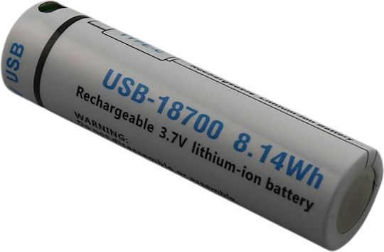 Avizar 3.7v 2200mah Li-ion Battery Compatible 18650 Usb-c Port Rechargeable