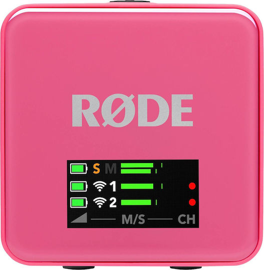 Rode Wireless GO Gen3 Set Wireless Condenser (Small Diaphragm) Microphone Πέτου, Clip On Journalistic in Pink Color