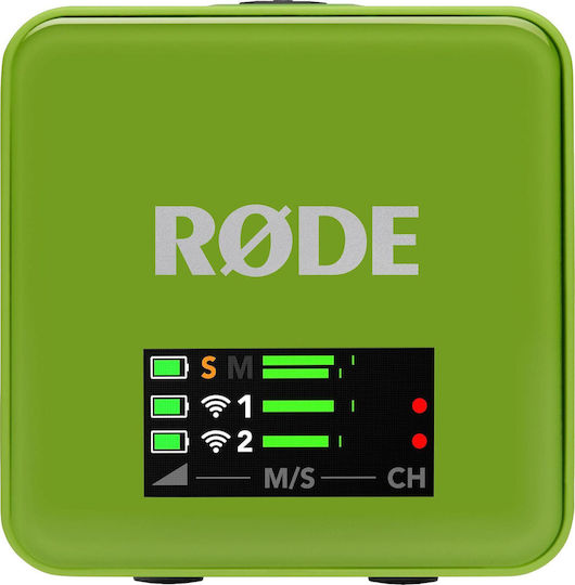 Rode Wireless GO Gen3 Set Wireless Condenser (Small Diaphragm) Microphone Πέτου, Clip On Journalistic in Green Color