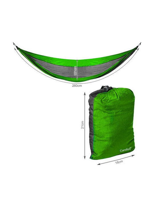 Gardlov Αιώρα Διπλή Υφασμάτινη Πράσινη 260x140εκ. Gardlov Αιώρα Διπλή Υφασμάτινη Πράσινη 260x140εκ.