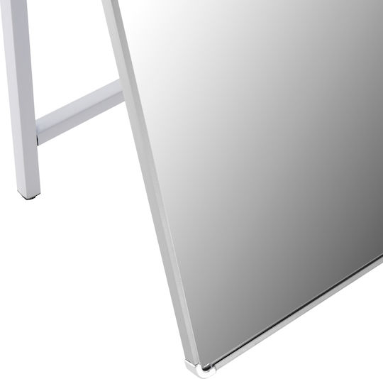 HomeMarkt Gewölbter Boden- oder Standspiegel mit Silbernem Aluminiumrahmen