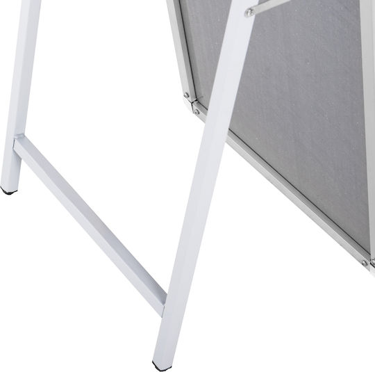HomeMarkt Gewölbter Boden- oder Standspiegel mit Silbernem Aluminiumrahmen