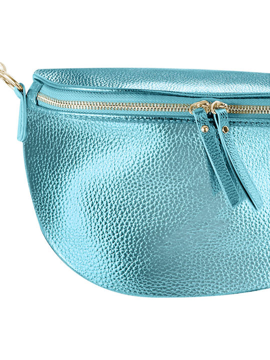 Gallantry Fanny Pack Glamour Shiny Shoulder Strap Light Blue