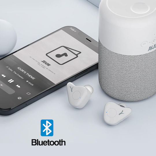 Akashi Ηχείο Bluetooth 5W με Διάρκεια Μπαταρίας έως 5 ώρες Λευκό