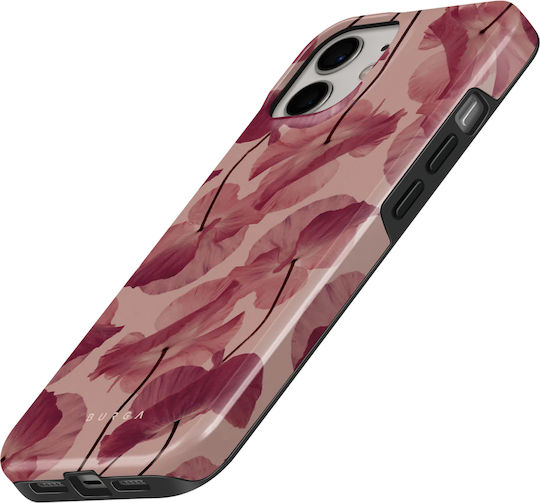 Burga Handyhülle iPhone 13 Elegante Zarte Kuss Muster Burgundisch