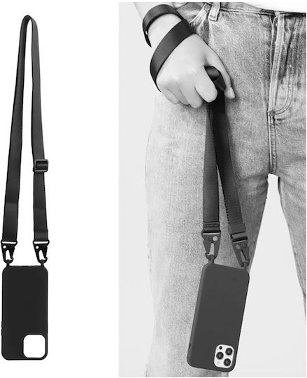 Eko Case iPhone 12/12 Pro Compatibil Încărcător Wireless Curea Carabinieră Negru